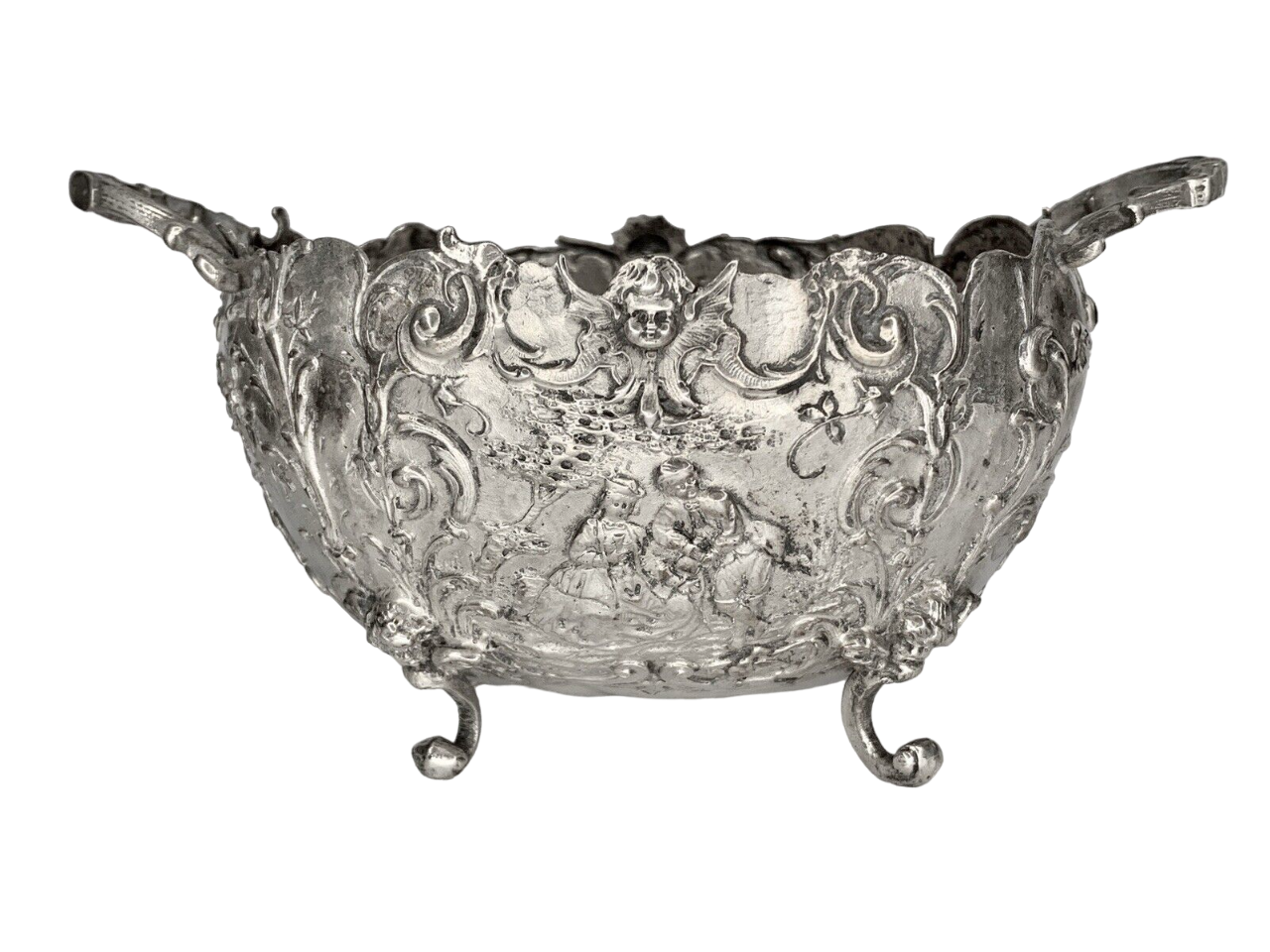 Hanau 800 Grade Silver Twin Handled Bowl By Neresheimer & Sohne
