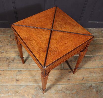 Excellent Arts & Crafts English Oak Envelope Card Table - Image 8