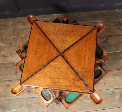 Excellent Arts & Crafts English Oak Envelope Card Table - Image 11