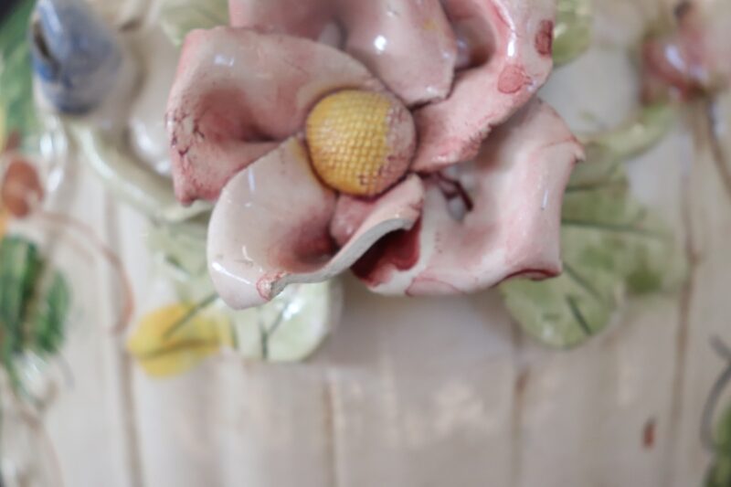 Hand-Painted Ceramic Vase by Bassano, 1990s