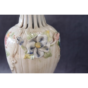 Hand-Painted Ceramic Vase by Bassano, 1990s