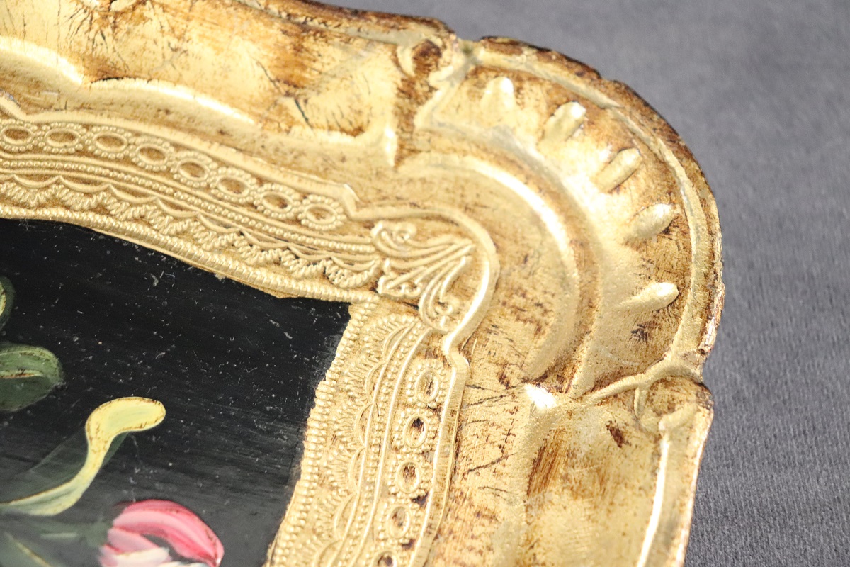 Hand-Painted Wood Tray, 1980s