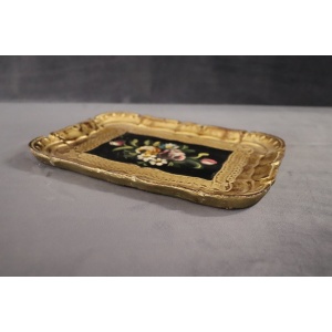 Hand-Painted Wood Tray, 1980s