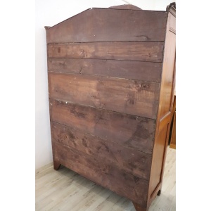 Antique Poplar Wardrobe, Early 18th Century