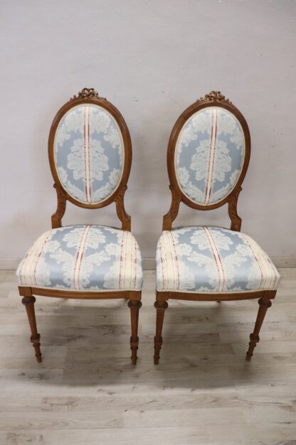 Early 20th Century Carved Beech Wood Chairs, Set of 2 - Image 2