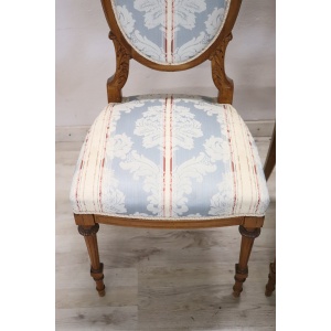 Early 20th Century Carved Beech Wood Chairs, Set of 2