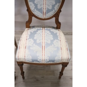 Early 20th Century Carved Beech Wood Chairs, Set of 2