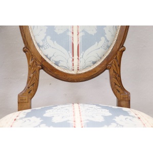 Early 20th Century Carved Beech Wood Chairs, Set of 2