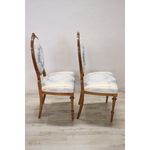 Early 20th Century Carved Beech Wood Chairs, Set of 2