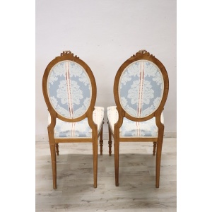 Early 20th Century Carved Beech Wood Chairs, Set of 2