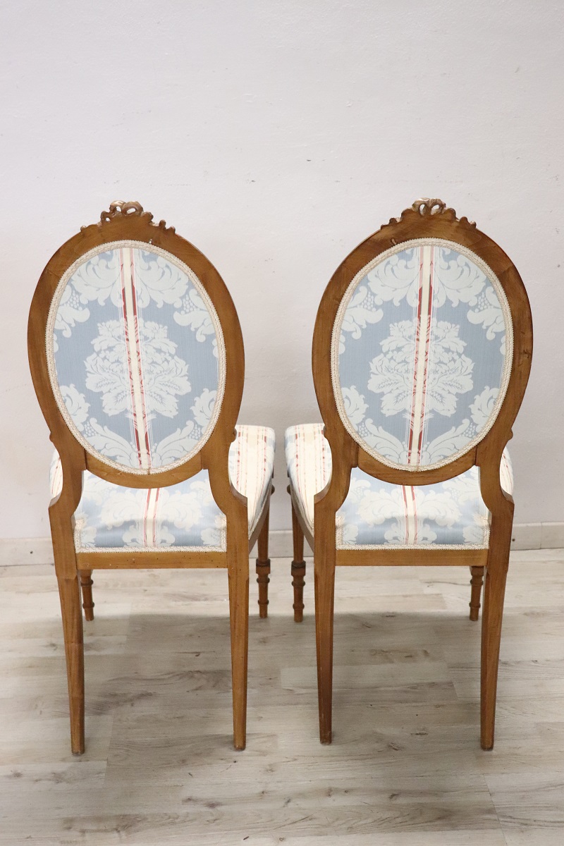 Early 20th Century Carved Beech Wood Chairs, Set of 2
