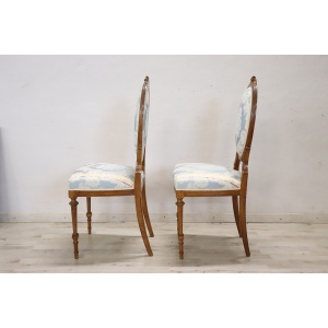 Early 20th Century Carved Beech Wood Chairs, Set of 2