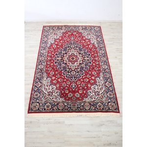 Middle Eastern Handmade Kashan Rug, 1980s