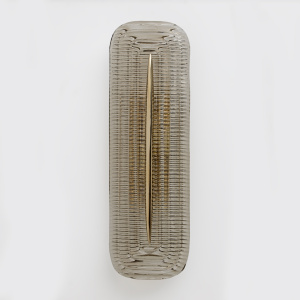 Pair of Modern Italian Murano Glass and Brass Sconces