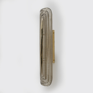 Pair of Modern Italian Murano Glass and Brass Sconces