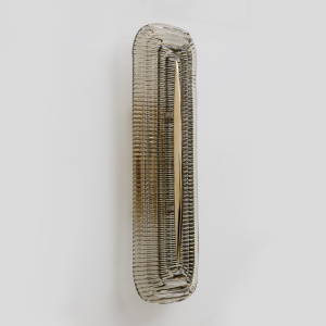 Pair of Modern Italian Murano Glass and Brass Sconces