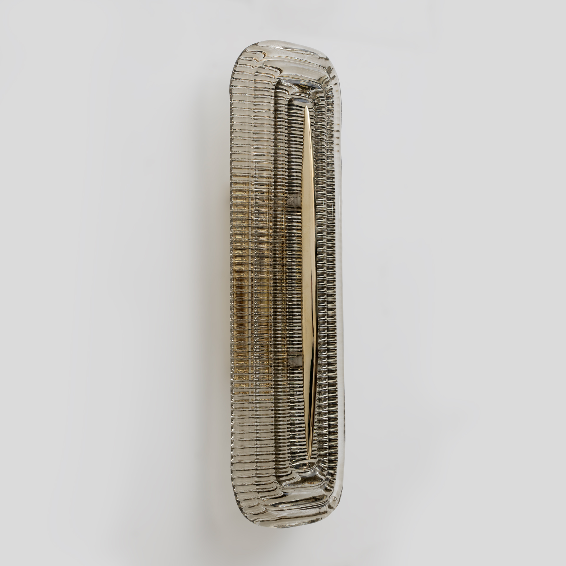 Pair of Modern Italian Murano Glass and Brass Sconces