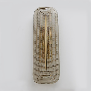 Pair of Modern Italian Murano Glass and Brass Sconces