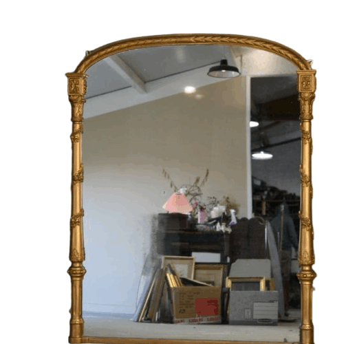 Large Antique Overmantle Mirror