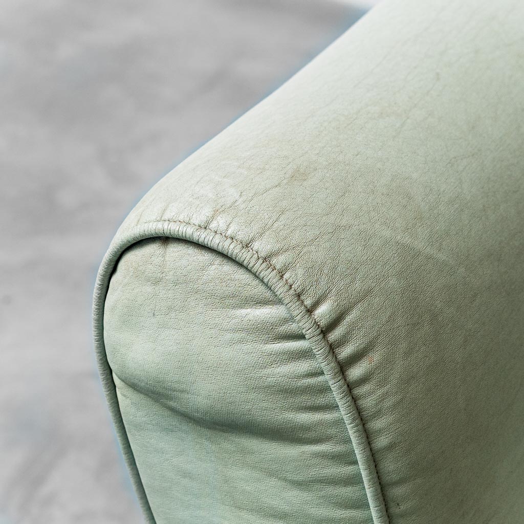 Pair Of Armchairs In Sage Green Fabric From The 1950s Modern Vintage