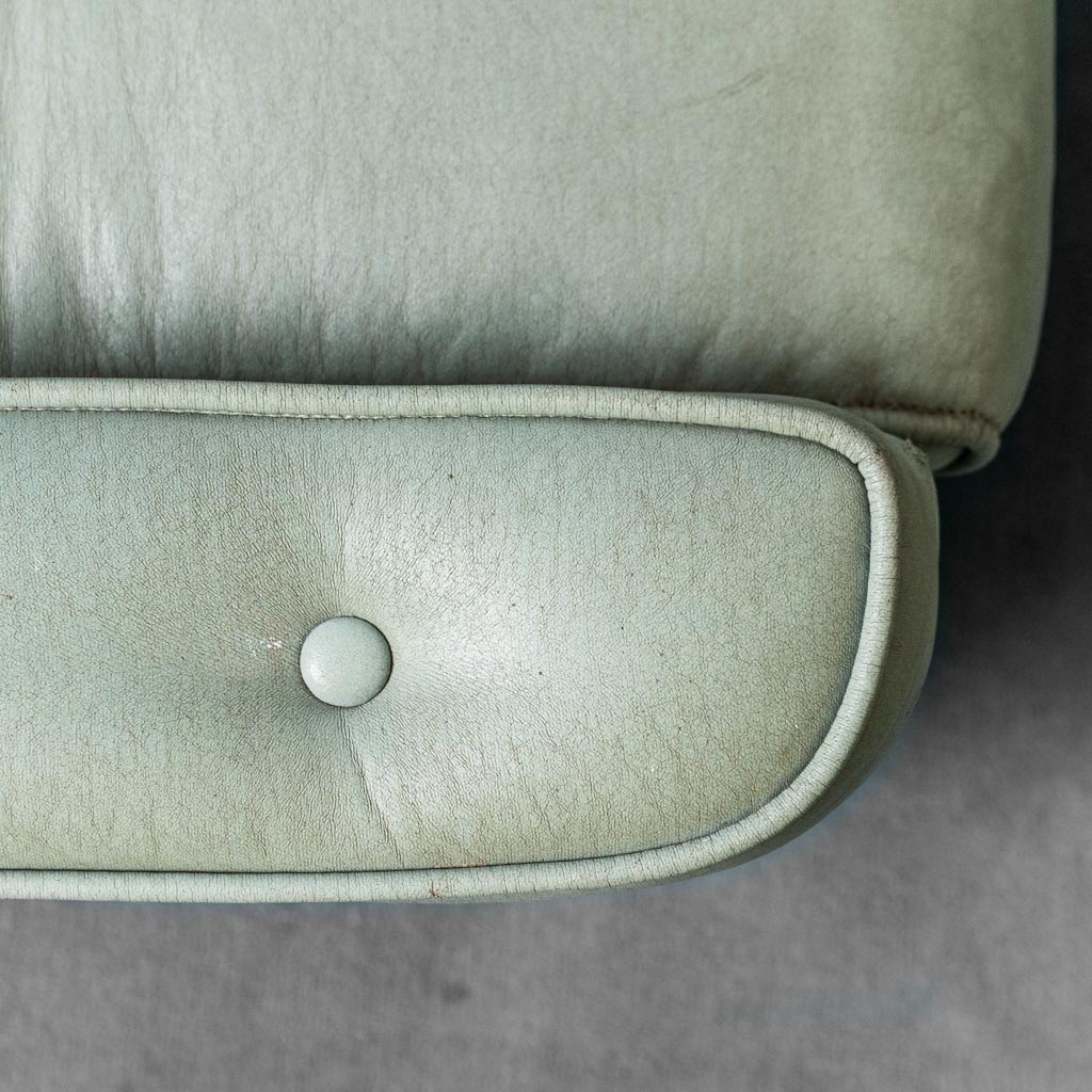Pair Of Armchairs In Sage Green Fabric From The 1950s Modern Vintage