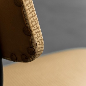 Wooden Console 2 Modern Vintage 60's Fabric Chairs