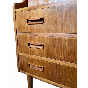 Mid Century Scandinavian Vintage Teak Wood Storage Writing Desk/Chest Of Drawers From The 50's And 60's