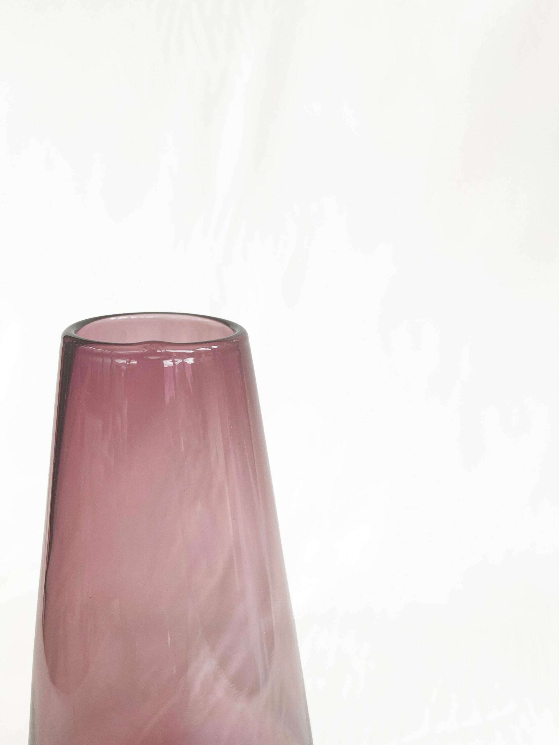 Midcentury Purple Glass Vase By Tamara Aladin For Riihimaen Riihimaen Lasi