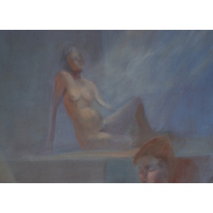 Original Large Acrylic On Canvas C1993
