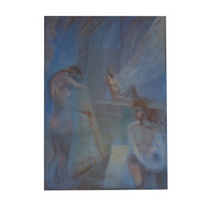 Original Large Acrylic On Canvas C1993