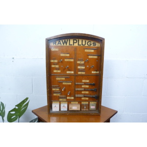 Rawl Plug 1950's Shop Display Cabinet