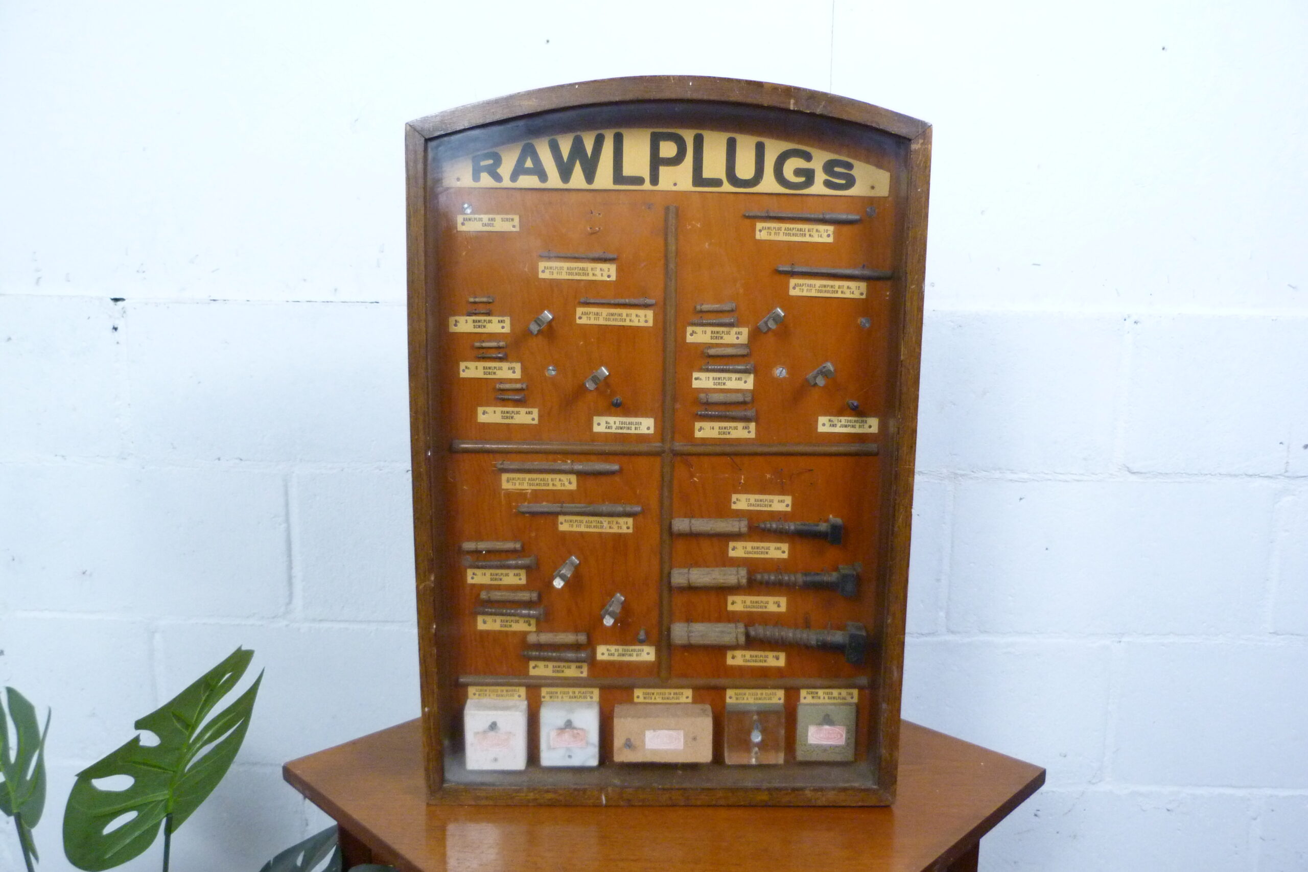 Rawl Plug 1950's Shop Display Cabinet