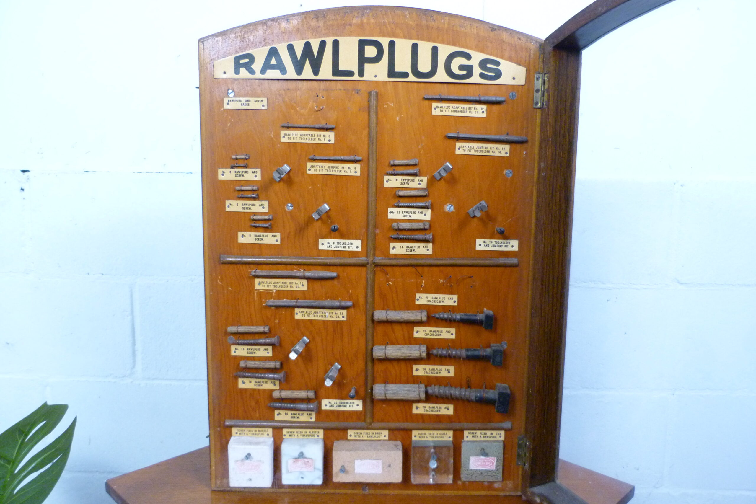 Rawl Plug 1950's Shop Display Cabinet