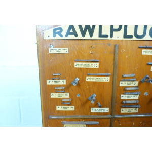 Rawl Plug 1950's Shop Display Cabinet