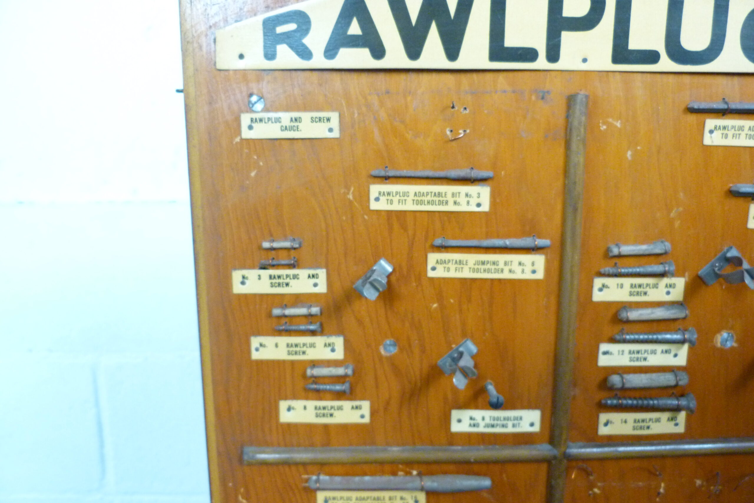 Rawl Plug 1950's Shop Display Cabinet