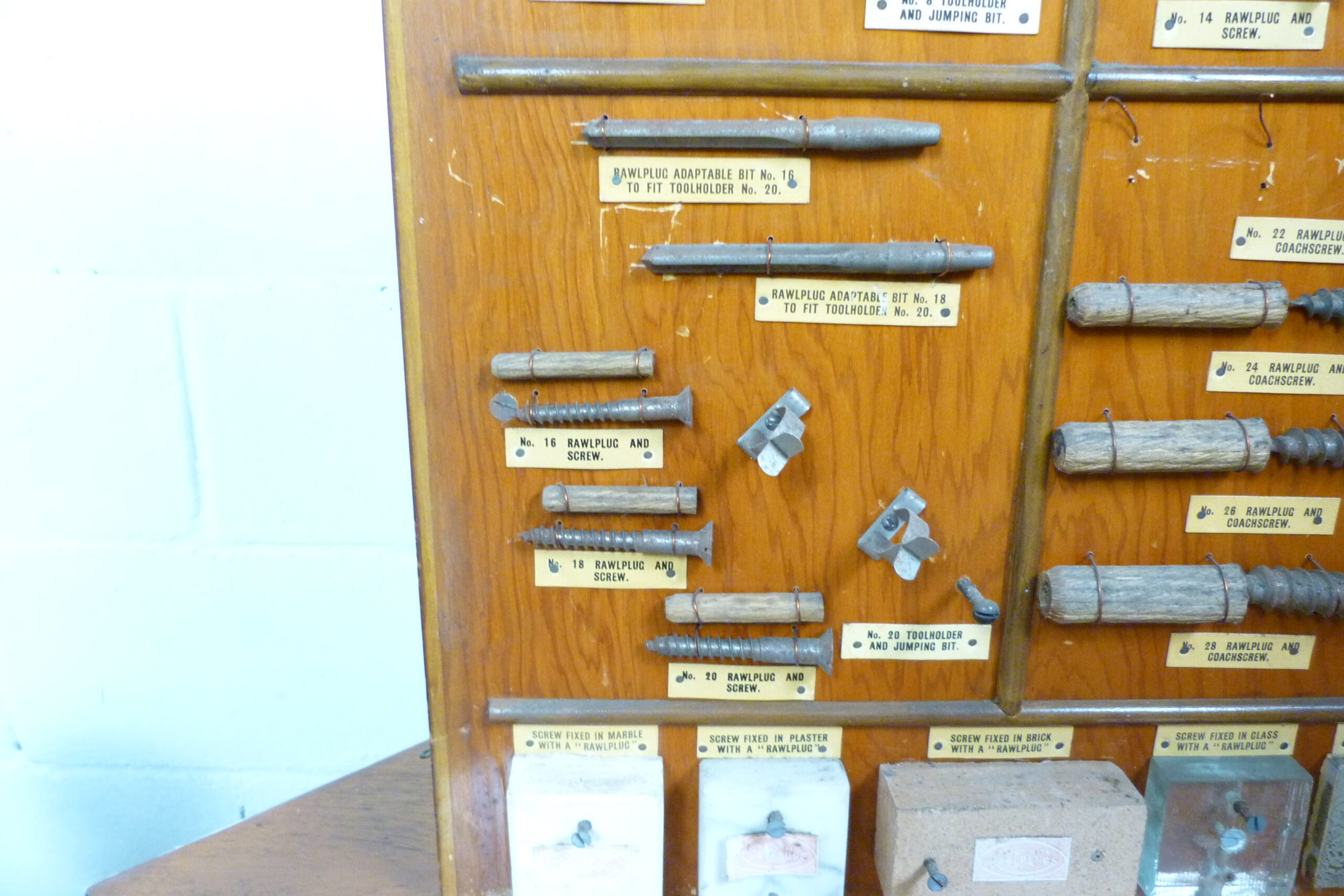 Rawl Plug 1950's Shop Display Cabinet