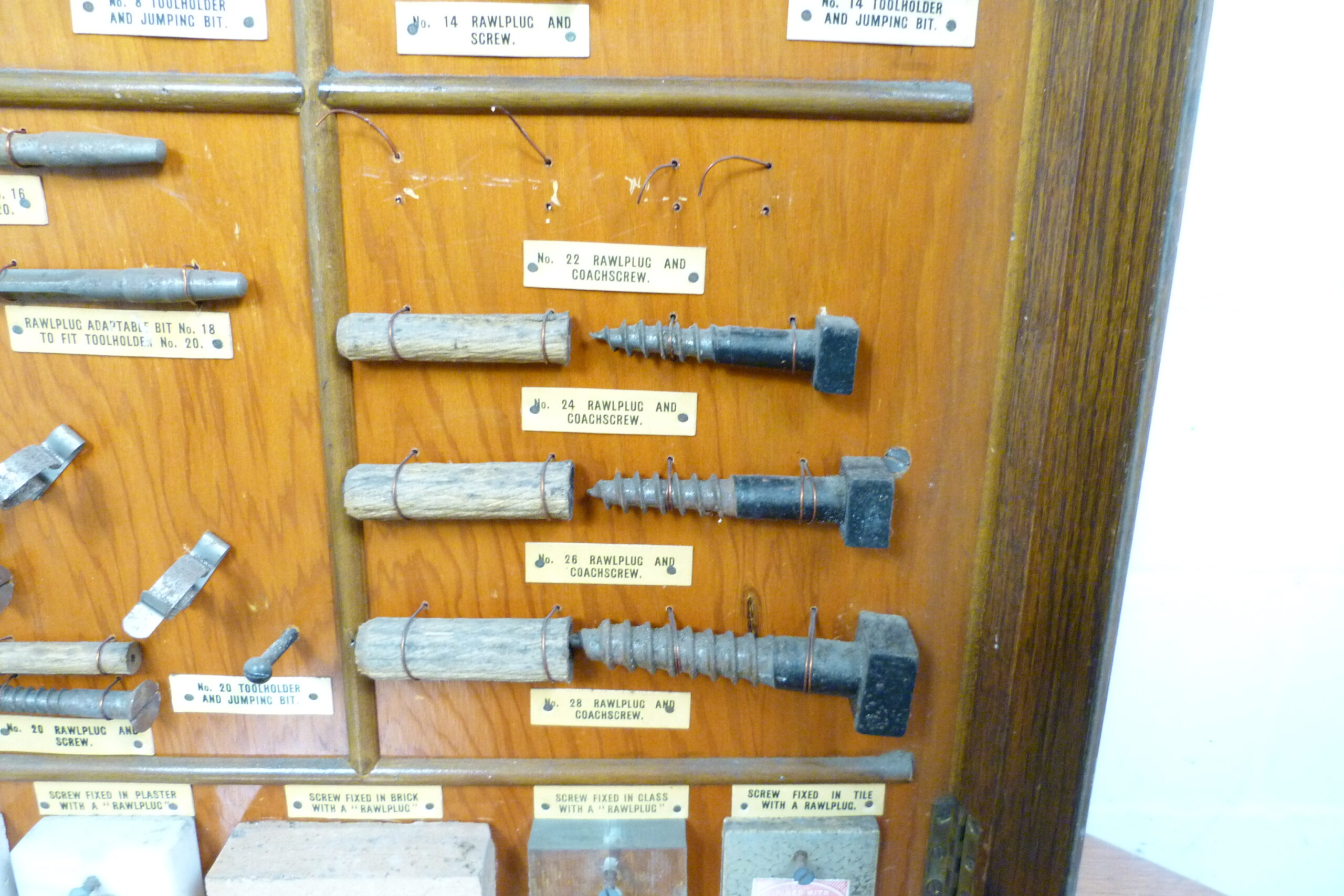 Rawl Plug 1950's Shop Display Cabinet