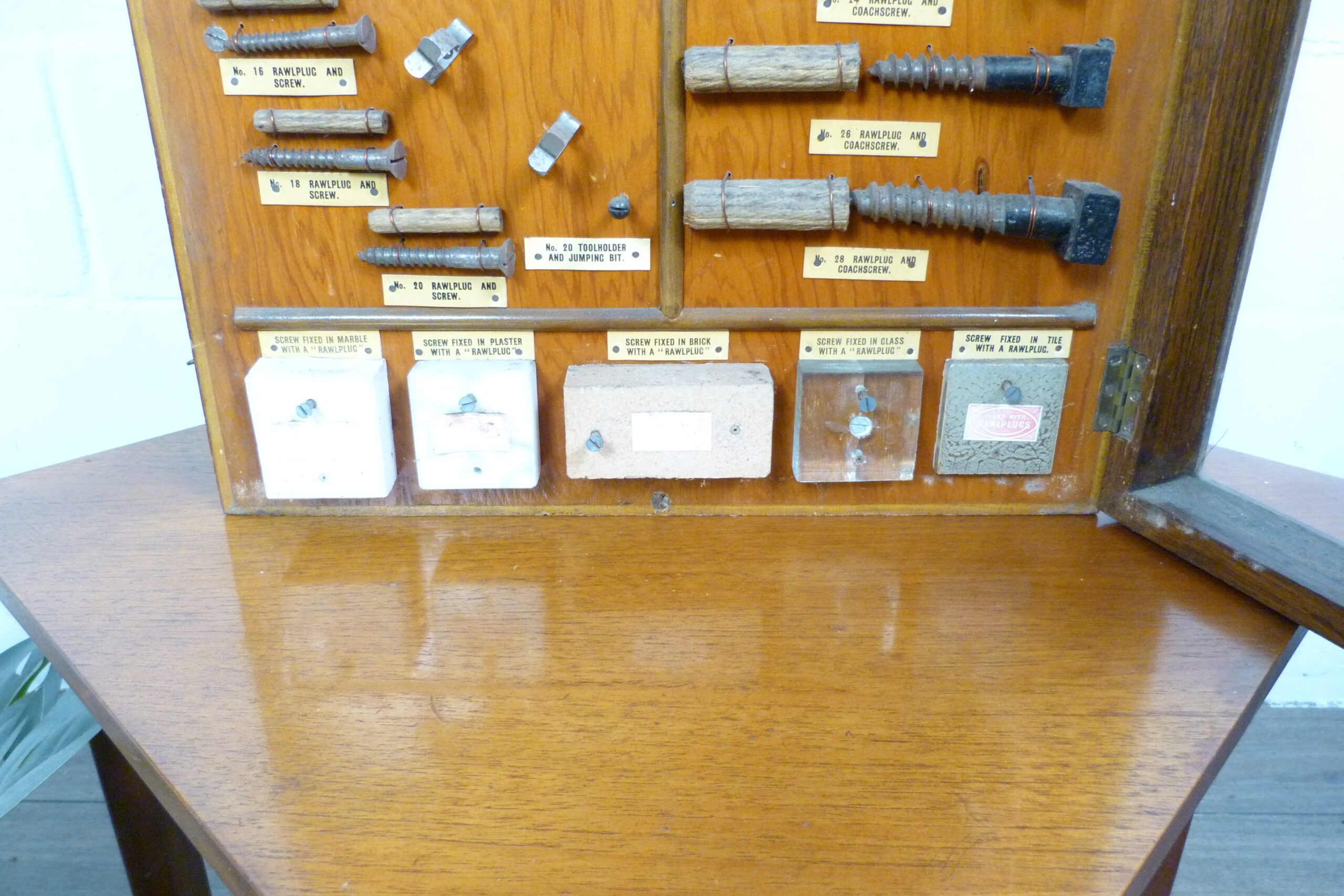 Rawl Plug 1950's Shop Display Cabinet