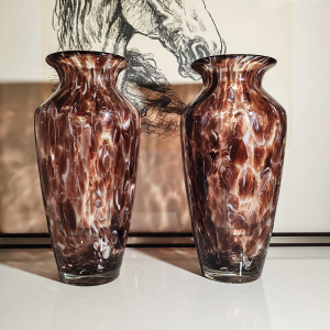 Vintage Pair of Hand Made Vases in Murano Glass - 1960s