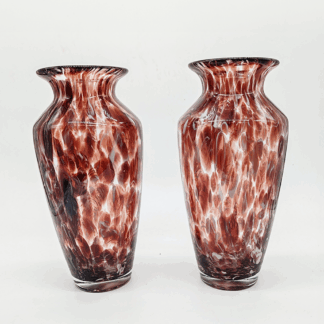 Vintage Pair of Hand Made Vases in Murano Glass - 1960s