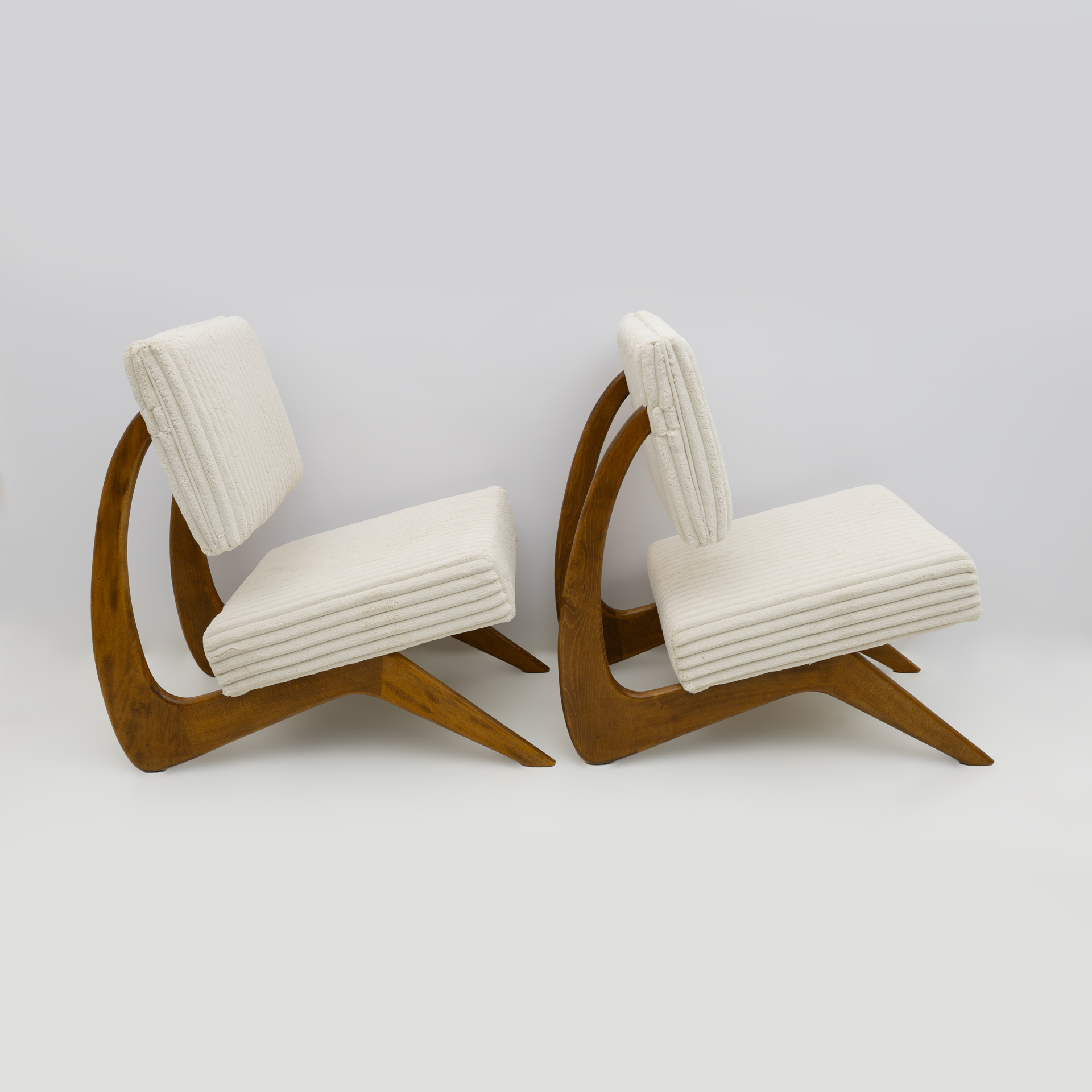 Pair of Adrian Pearsall Midcentury Walnut Lounge Chairs for Craft Associates