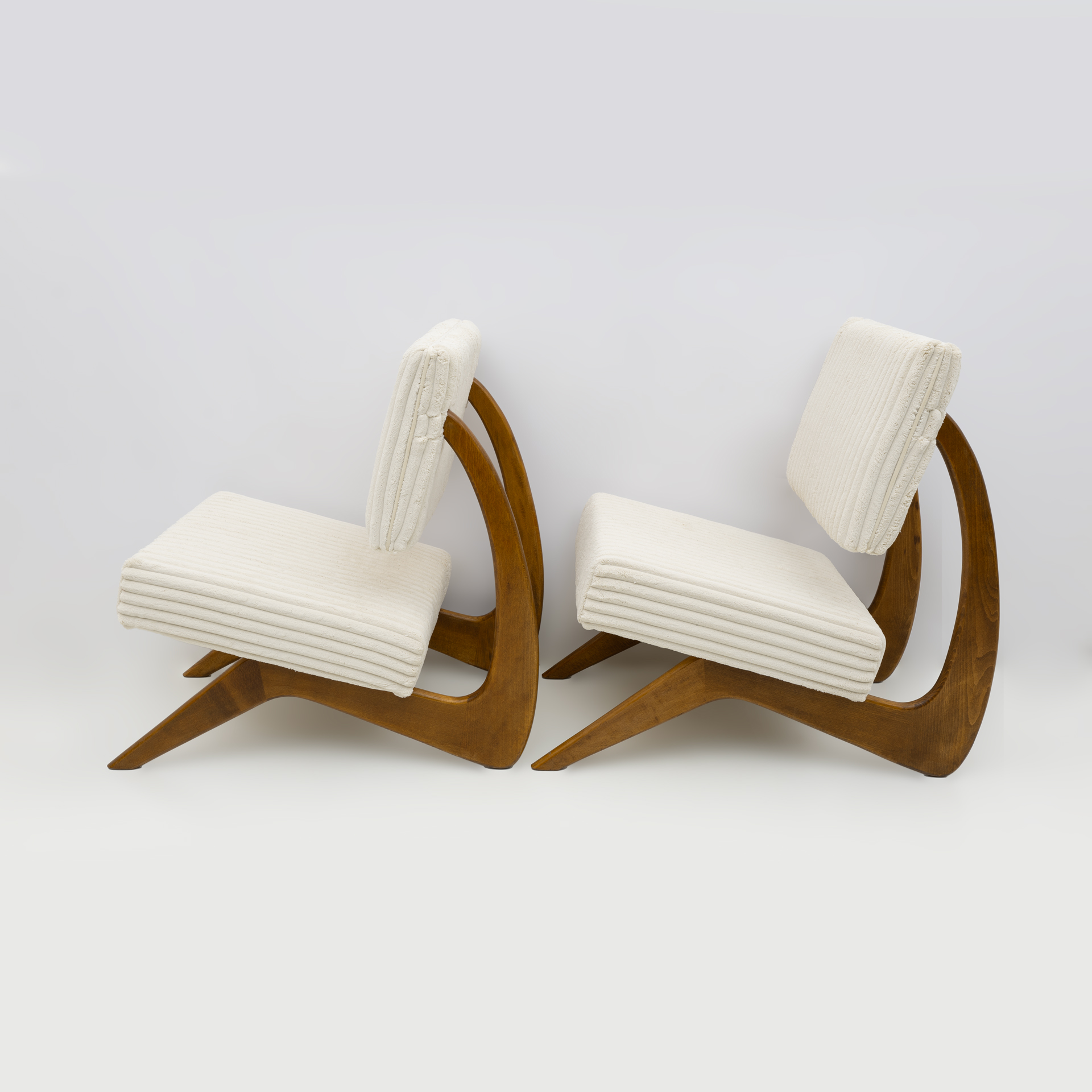 Pair of Adrian Pearsall Midcentury Walnut Lounge Chairs for Craft Associates