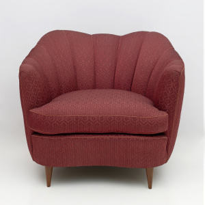 Pair of Gio Ponti Mid-Century Modern Velvet Armchairs for Casa e Giardino, 1950s