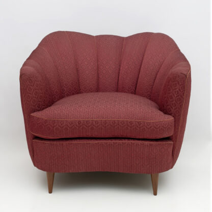 Pair of Gio Ponti Mid-Century Modern Velvet Armchairs for Casa e Giardino, 1950s - Image 5