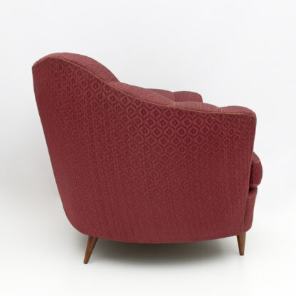 Pair of Gio Ponti Mid-Century Modern Velvet Armchairs for Casa e Giardino, 1950s - Image 6