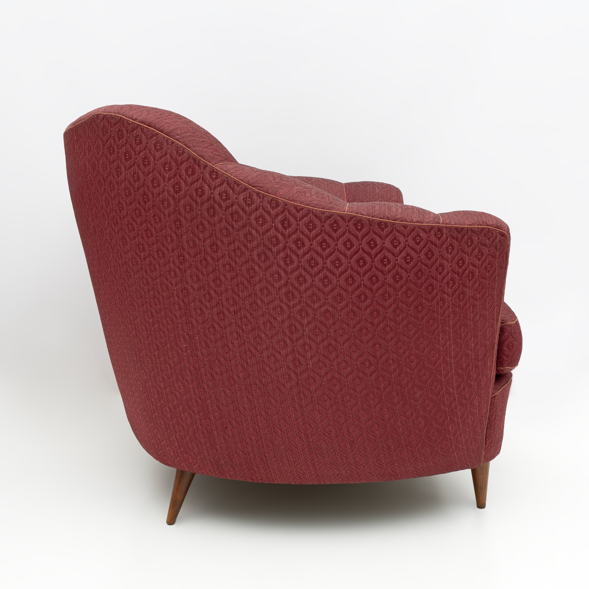 Pair of Gio Ponti Mid-Century Modern Velvet Armchairs for Casa e Giardino, 1950s