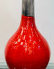 Large Italian Red & Grey Ceramic Glazed Vase, 1970s