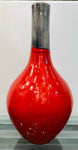 Large Italian Red & Grey Ceramic Glazed Vase, 1970s