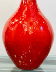 Large Italian Red & Grey Ceramic Glazed Vase, 1970s