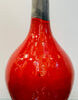 Large Italian Red & Grey Ceramic Glazed Vase, 1970s